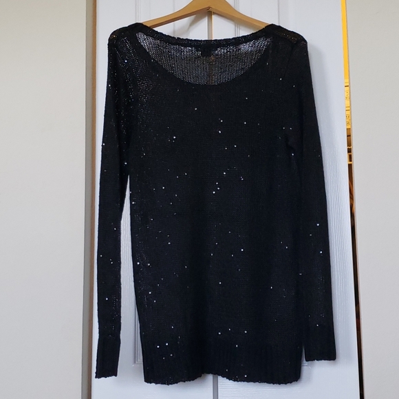 NWT Metaphor Black Sequined Sweater - Picture 4 of 6